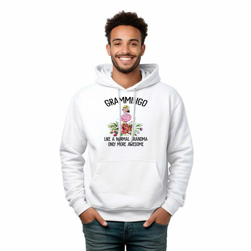 Gramming Like A Normal Grandma Only More Awesome Hoodie Funny Flamingo Shirts Grandma Gift