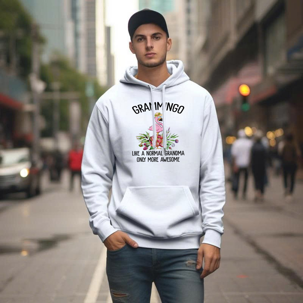 Gramming Like A Normal Grandma Only More Awesome Hoodie Funny Flamingo Shirts Grandma Gift
