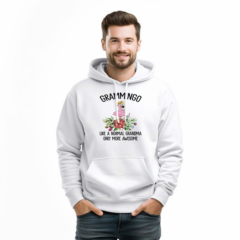 Gramming Like A Normal Grandma Only More Awesome Hoodie Funny Flamingo Shirts Grandma Gift
